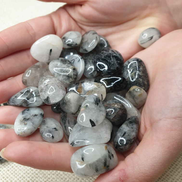 Tourmaline in Quartz Tumbles