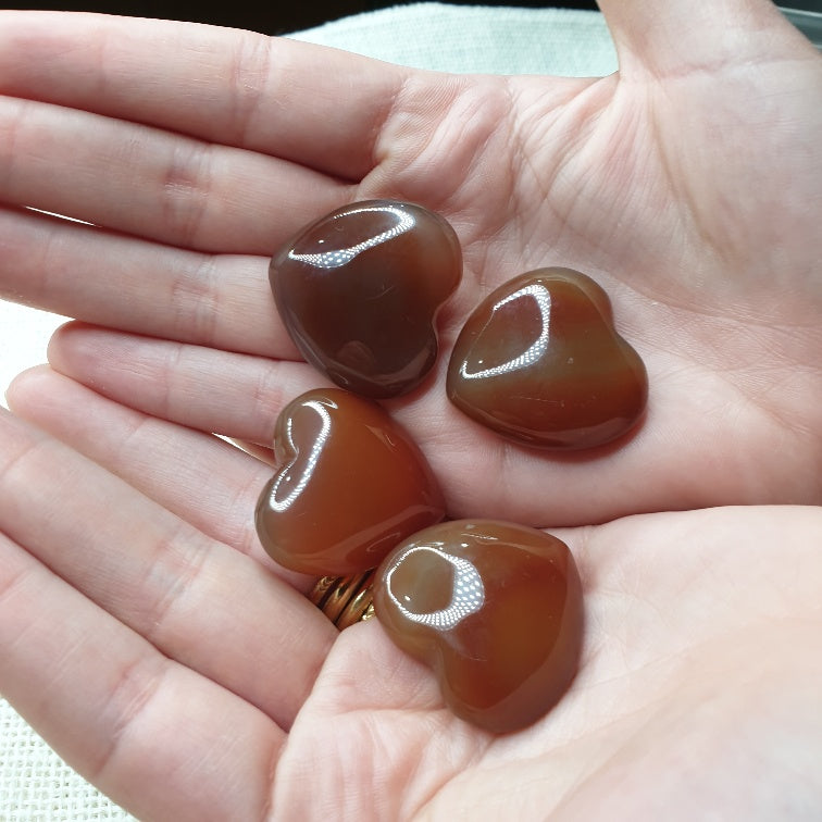 Carnelian Small Hearts