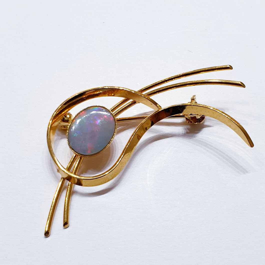 Solid Opal Brooch