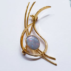 Solid Opal Brooch