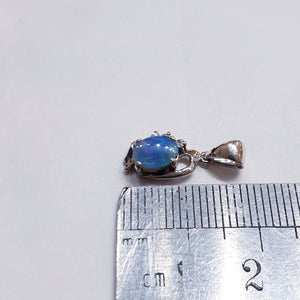 Sterling Silver Black Opal Pendant