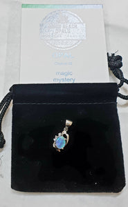 Sterling Silver Black Opal Pendant