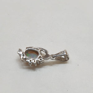 Sterling Silver Black Opal Pendant