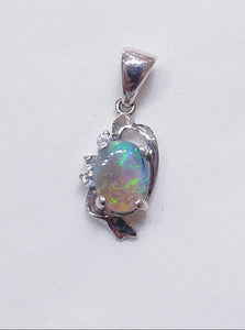 Sterling Silver Black Opal Pendant