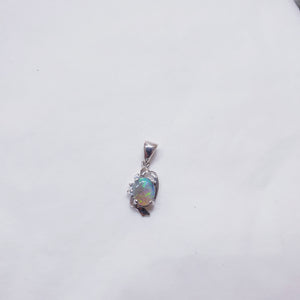 Sterling Silver Black Opal Pendant