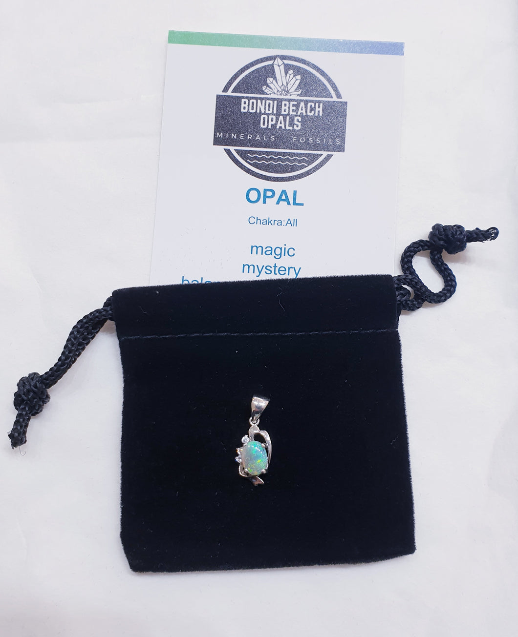 Sterling Silver Black Opal Pendant