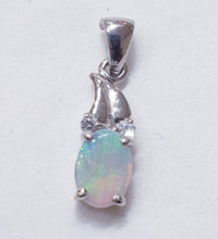 Load image into Gallery viewer, Sterling Silver Black Opal Pendant
