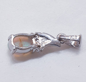 Sterling Silver Black Opal Pendant