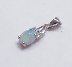 Sterling Silver Black Opal Pendant
