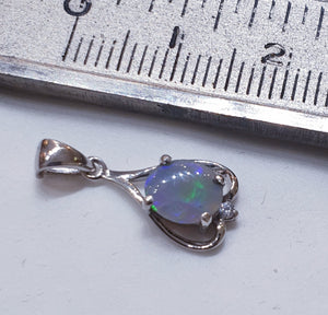 Sterling Silver Black Opal Pendant