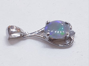 Sterling Silver Black Opal Pendant