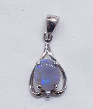 Load image into Gallery viewer, Sterling Silver Black Opal Pendant
