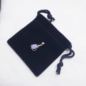Sterling Silver Black Opal Pendant