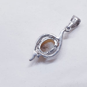 Sterling Silver Solid Opal Pendant