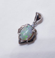 Load image into Gallery viewer, sterling silver solid opal pendant

