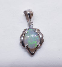 Load image into Gallery viewer, sterling silver solid opal pendant
