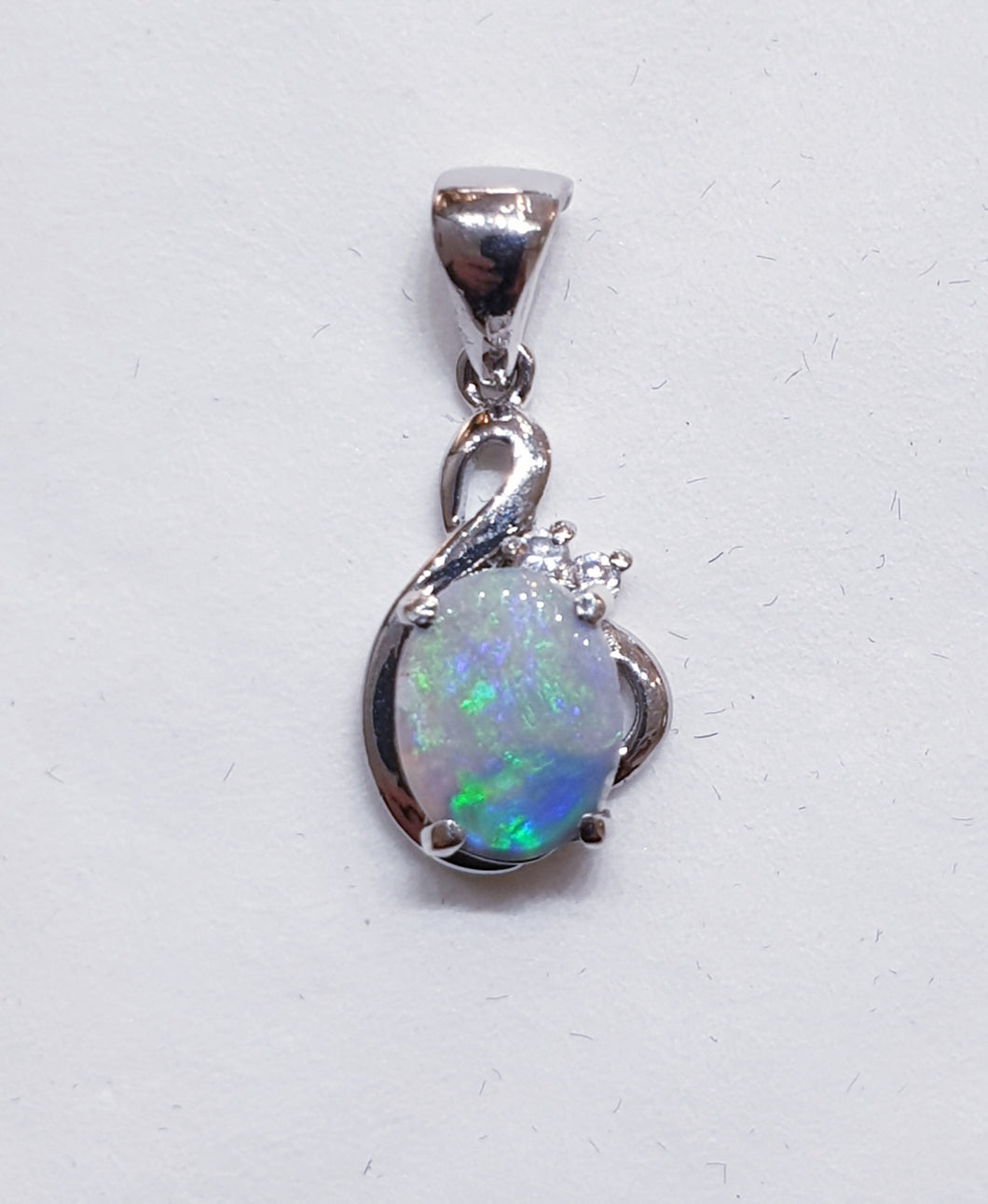 Sterling Silver Solid Opal Pendant