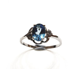 Load image into Gallery viewer, Blue Topaz Sterling Silver Ring
