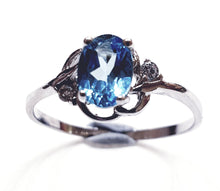 Load image into Gallery viewer, Blue Topaz Sterling Silver Ring
