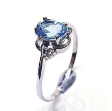 Load image into Gallery viewer, Blue Topaz Sterling Silver Ring
