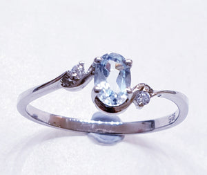 Blue Topaz Sterling Silver Ring