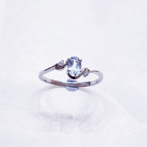 Blue Topaz Sterling Silver Ring