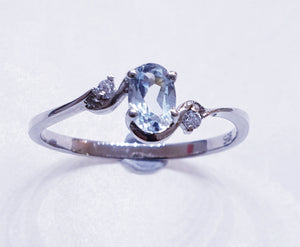 Blue Topaz Sterling Silver Ring