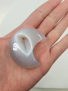 Agate Geode Moon Carving