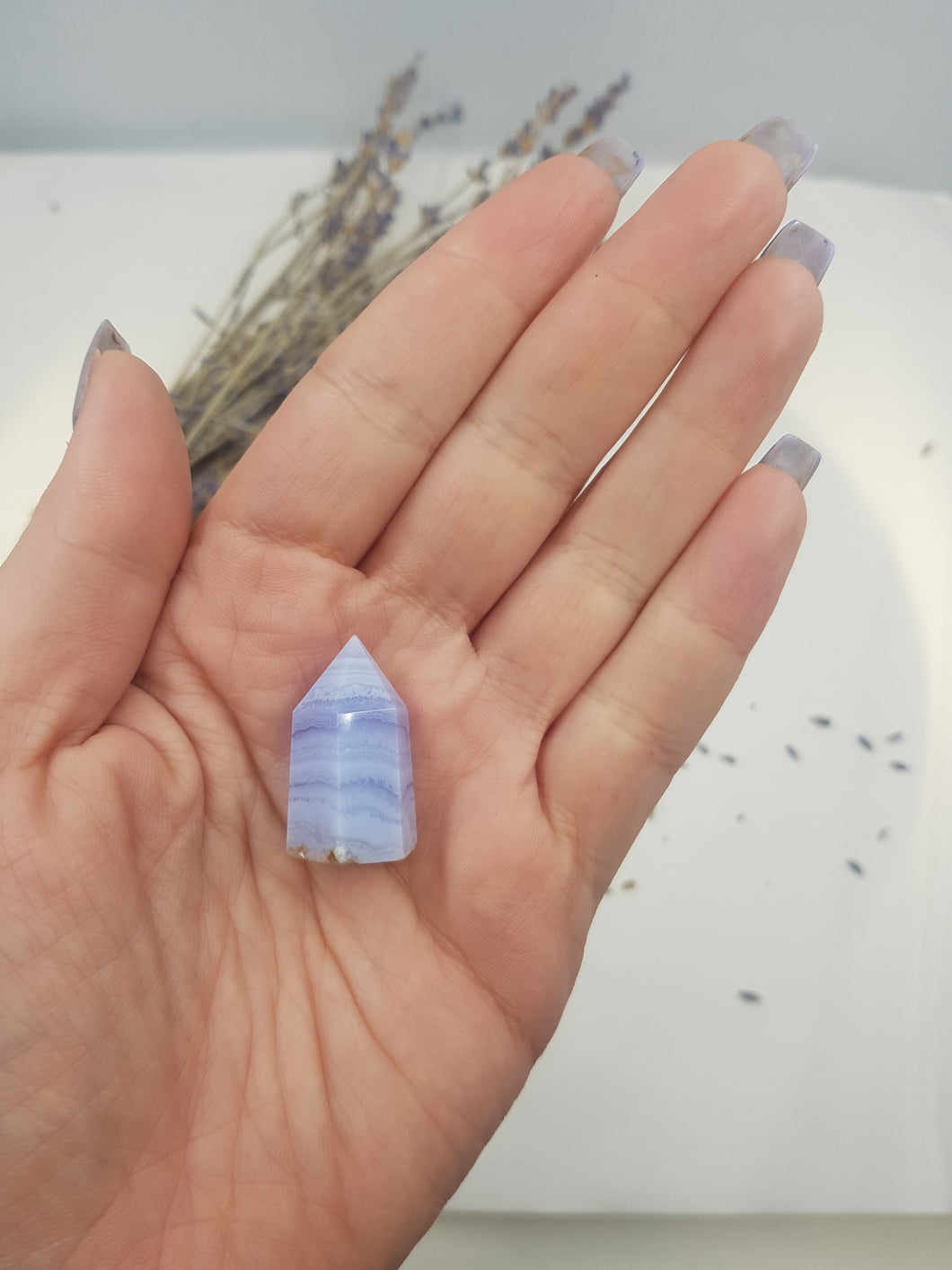 Blue Lace Agate Tower