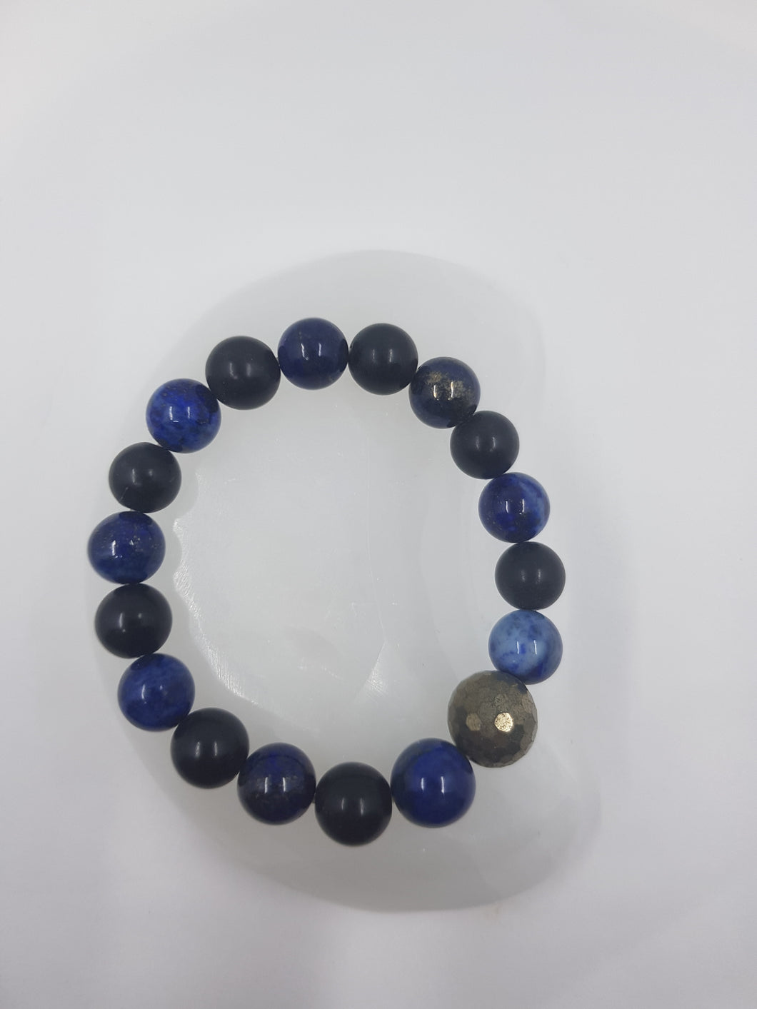 Pyrite, Agate & Lapis Bracelet