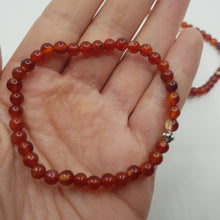 Load image into Gallery viewer, Carnelian and pewter Bracelet
