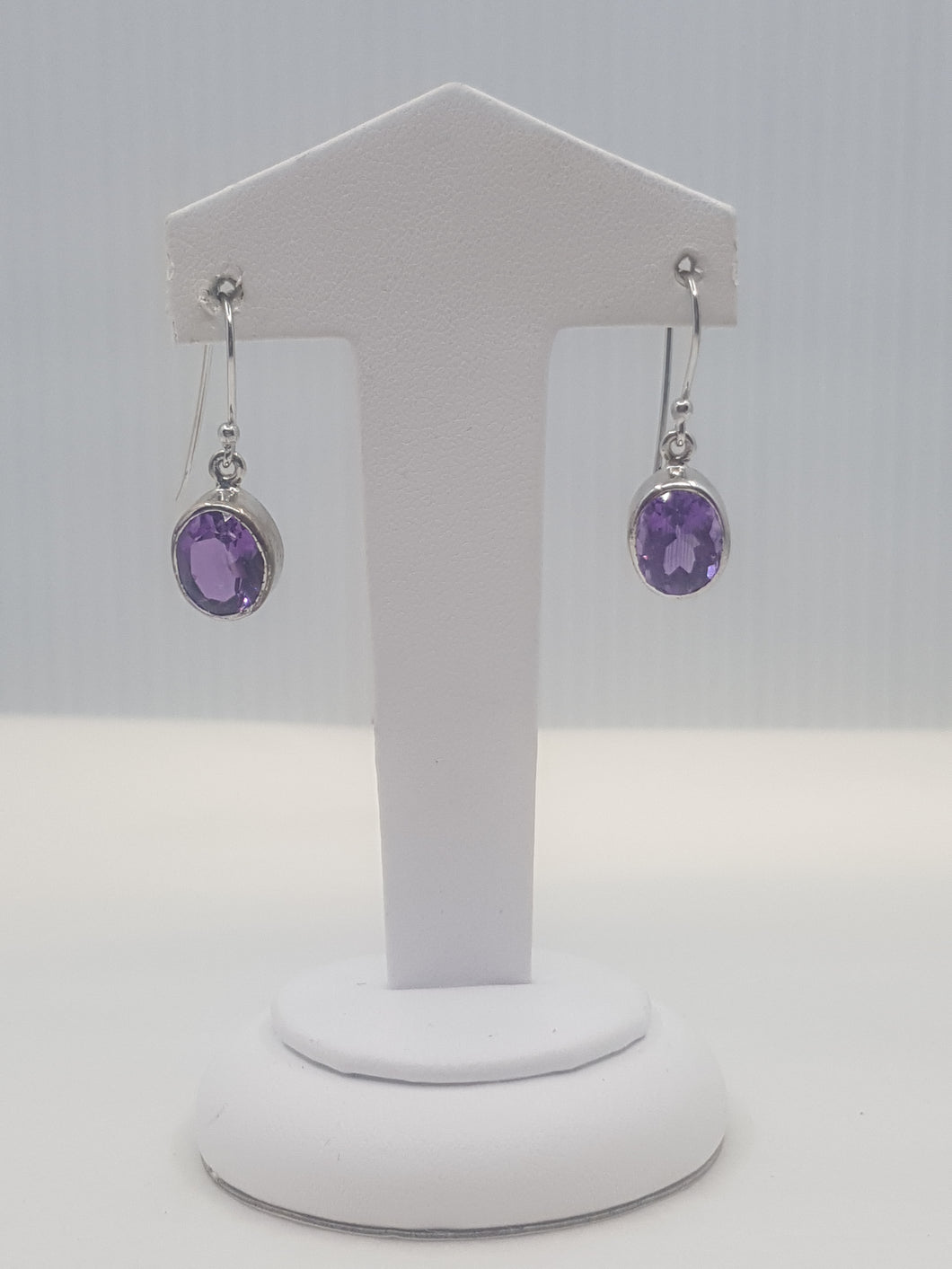 Amethyst Earrings - sterling silver