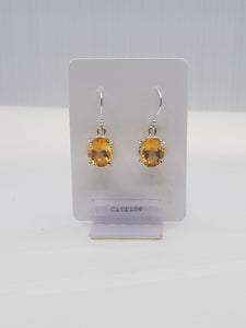 Citrine Earrings - sterling silver