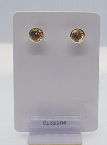 Citrine Earrings - sterling silver
